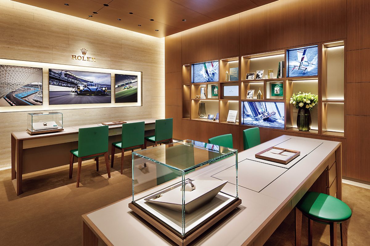 「ロレックス ブティック 大丸神戸」の接客スペース