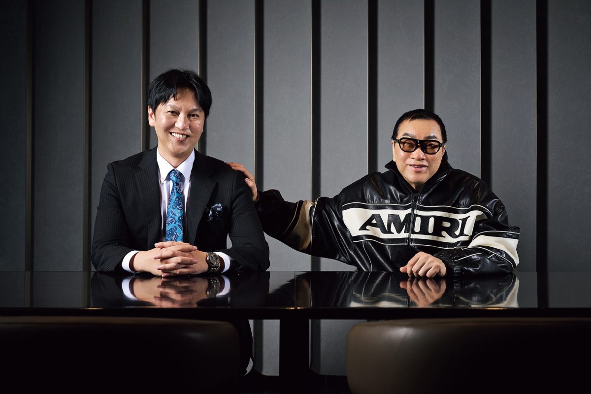 幻冬舎 代表取締役社長の見城徹氏と、テクノロジーズ 代表取締役社長の良原広樹氏