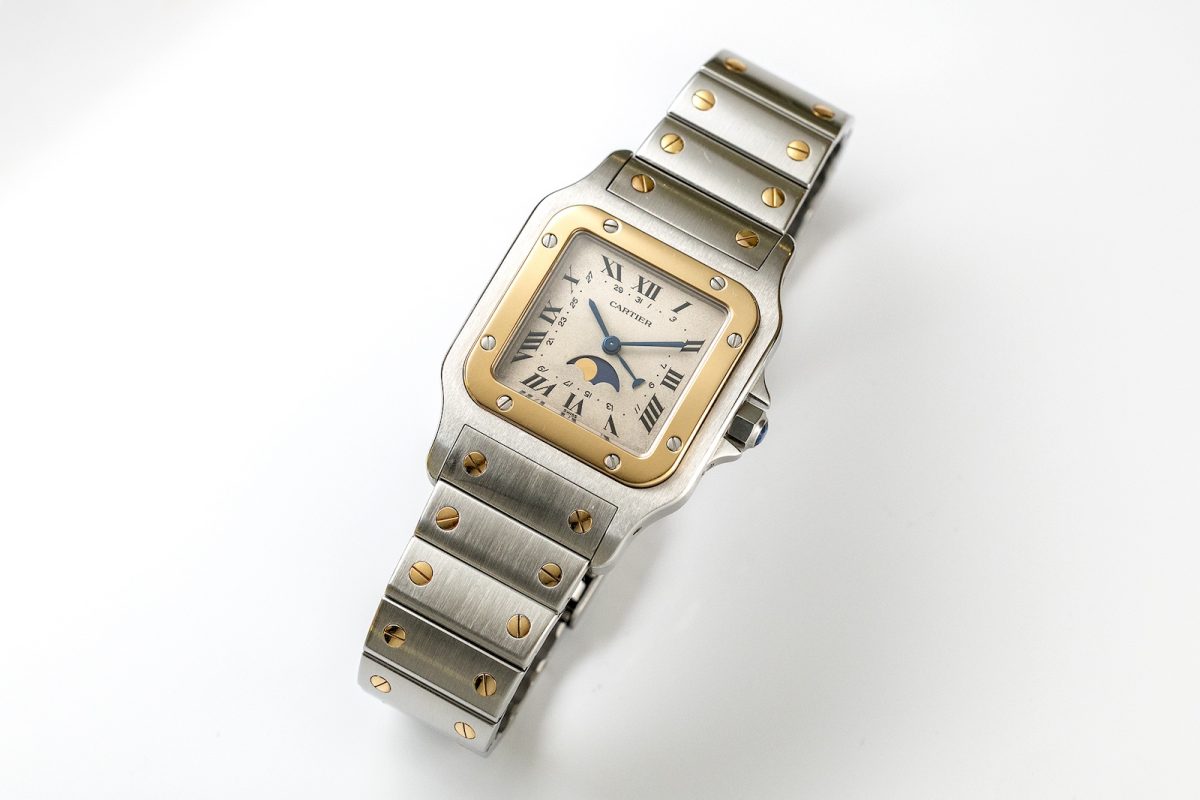 カルティエ「サントス ガルべ LM ムーンフェイズ　Ref.119901」