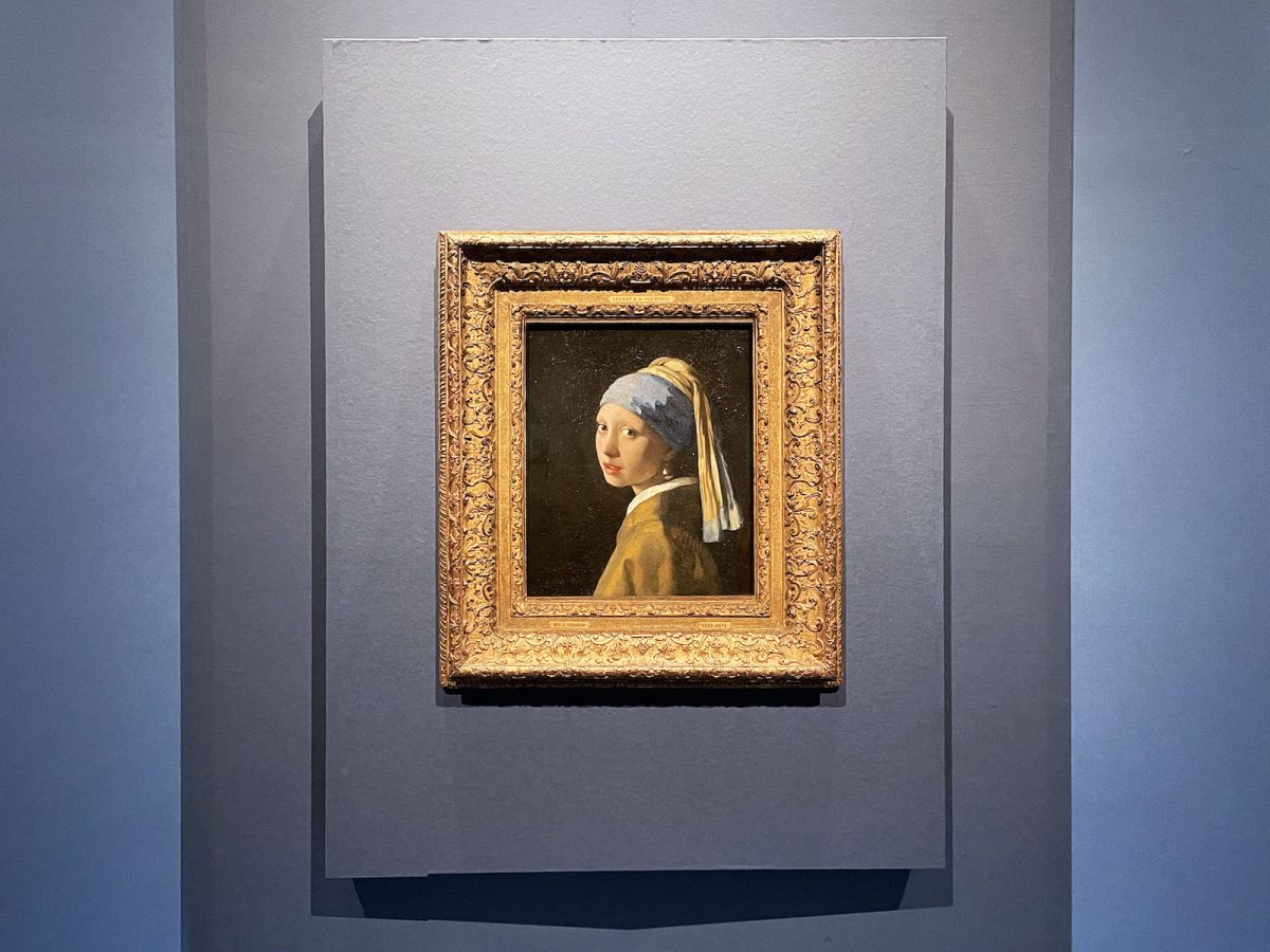 ヨハネス・フェルメール《真珠の耳飾りの少女》1665年頃　© Mauritshuis, The Hague 内覧会にて撮影