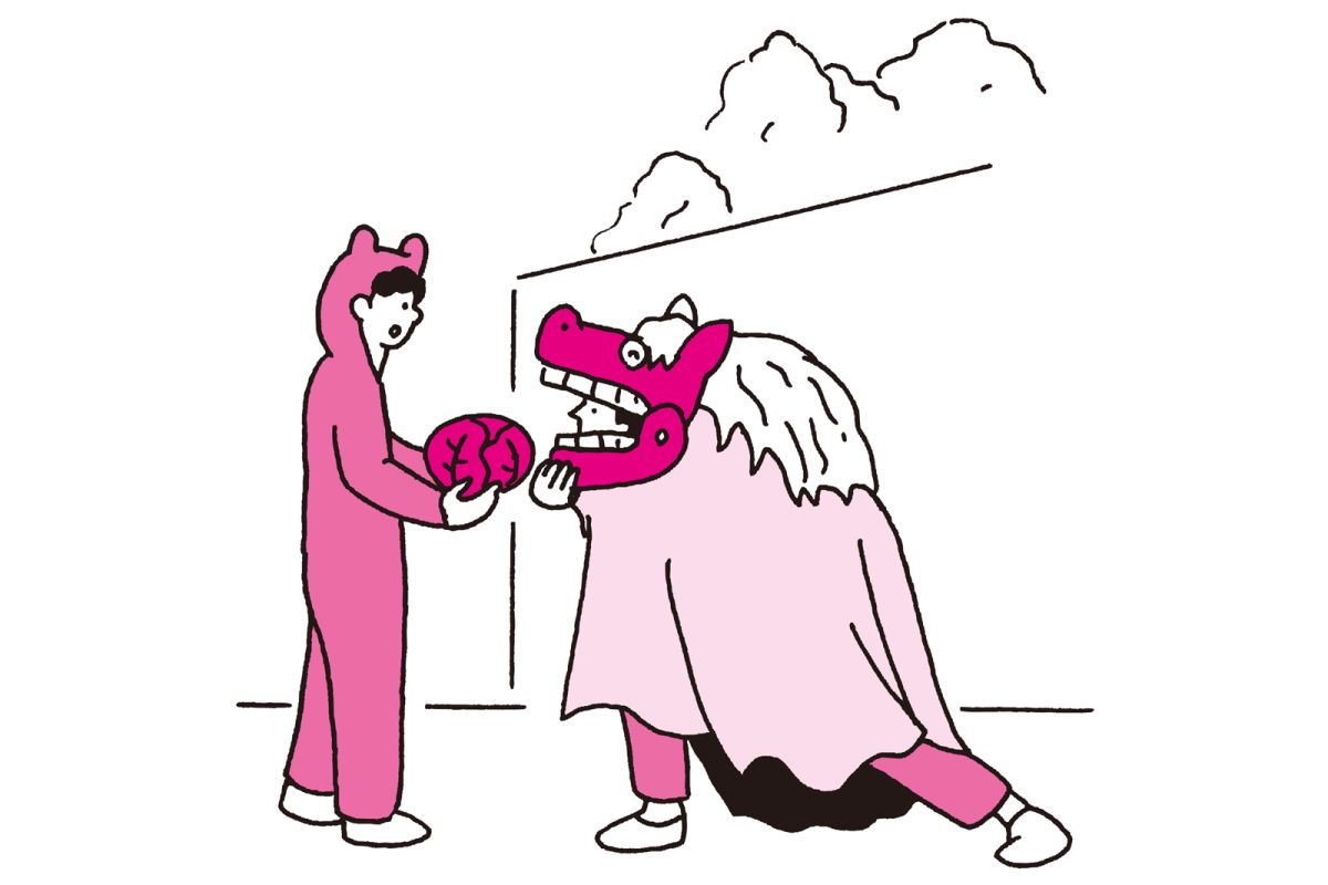 噛むイメージのイラスト