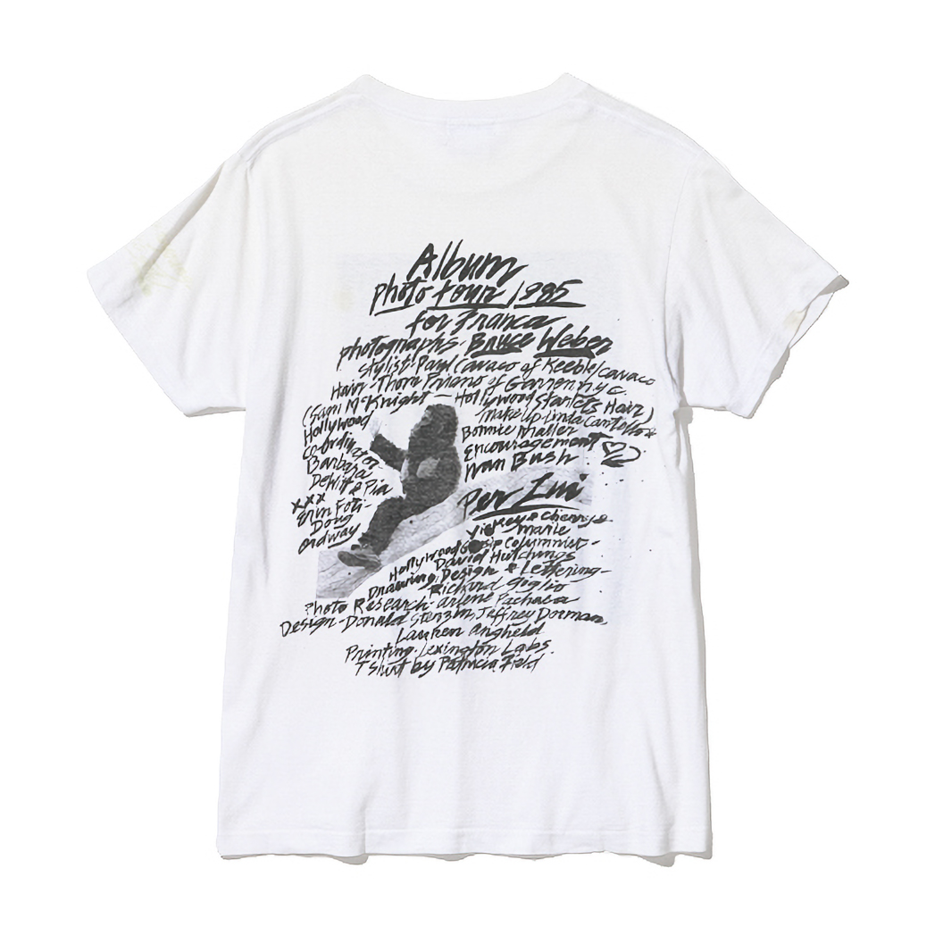 ブルース・ウェーバー：「パトリシア・フィールド」のショップオリジナルTシャツ（裏）