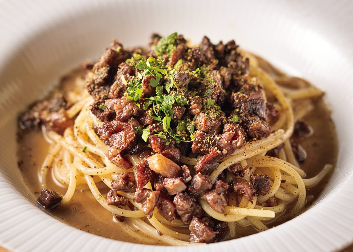 「Bon Corone」の牛肉100%ミートソーススパゲティ