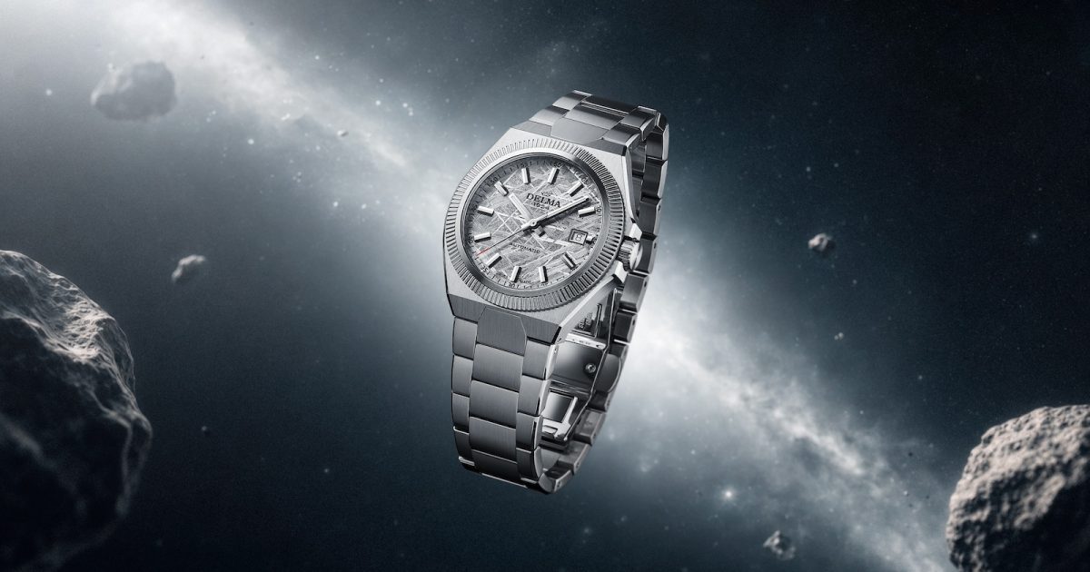 ⭐️希少⭐️DELMA 200m AUTOMATIC メンズ腕時計　スイス製 100年以上の歴史を誇るスイスブランド。デルマ、隕石を使った新作