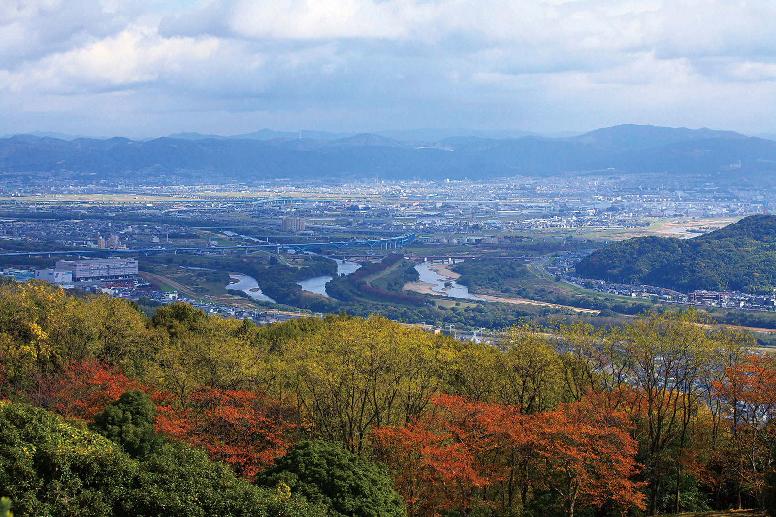 山崎は桂川、宇治川、木津川という3本の河川が合流する場所